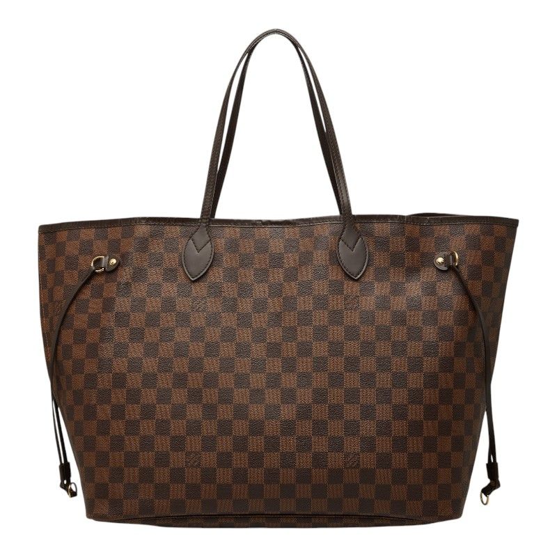 Louis Vuitton Damier Neverfull GM Tote Shoulder Bag Brown Leather