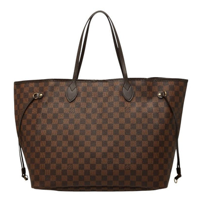 Louis Vuitton Damier Neverfull GM Tote Shoulder Bag Brown Leather