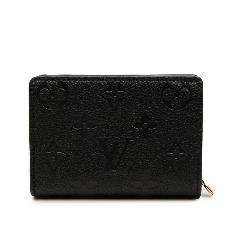Louis Vuitton Monogram Empreinte Portefeuille Bifold Wallet Noir Black Leather