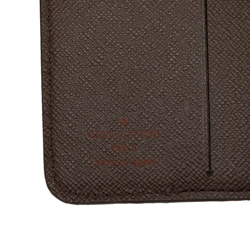 Louis Vuitton Damier Compact Zip Bifold Wallet Ebene Brown Leather — view 5