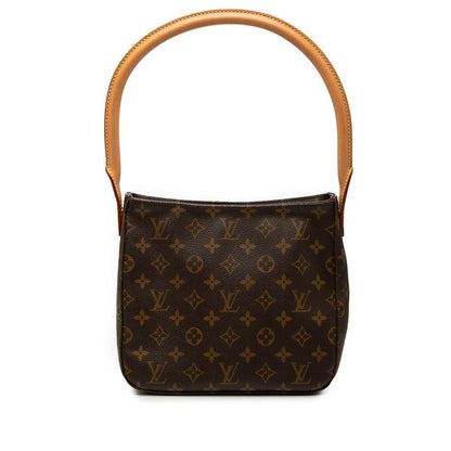 Louis Vuitton Monogram Looping MM Shoulder Bag Brown Leather