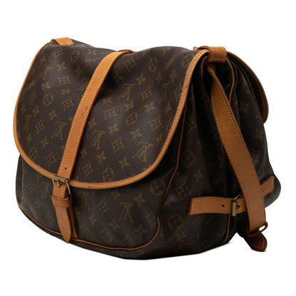 Louis Vuitton Monogram Saumur 35 Crossbody Shoulder Bag Brown Leather — view 2