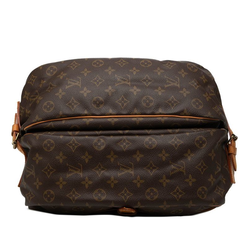 Louis Vuitton Monogram Saumur 35 Crossbody Shoulder Bag Brown Leather — view 3