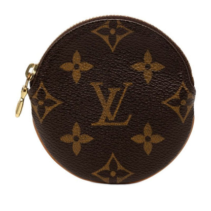 Louis Vuitton Monogram Porte Mone Ron Coin Case Brown Leather