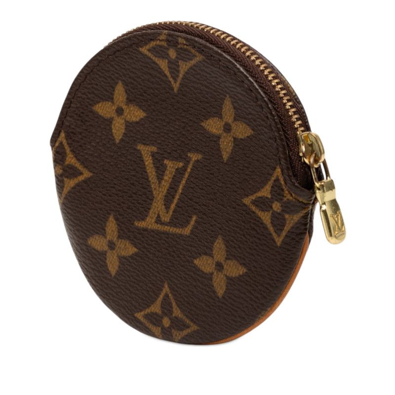 Louis Vuitton Monogram Porte Mone Ron Coin Case Brown Leather — view 2