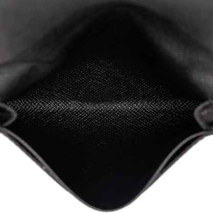Louis Vuitton Taiga Envelope Carte de Visite Card Case Noir Black Leather — view 5