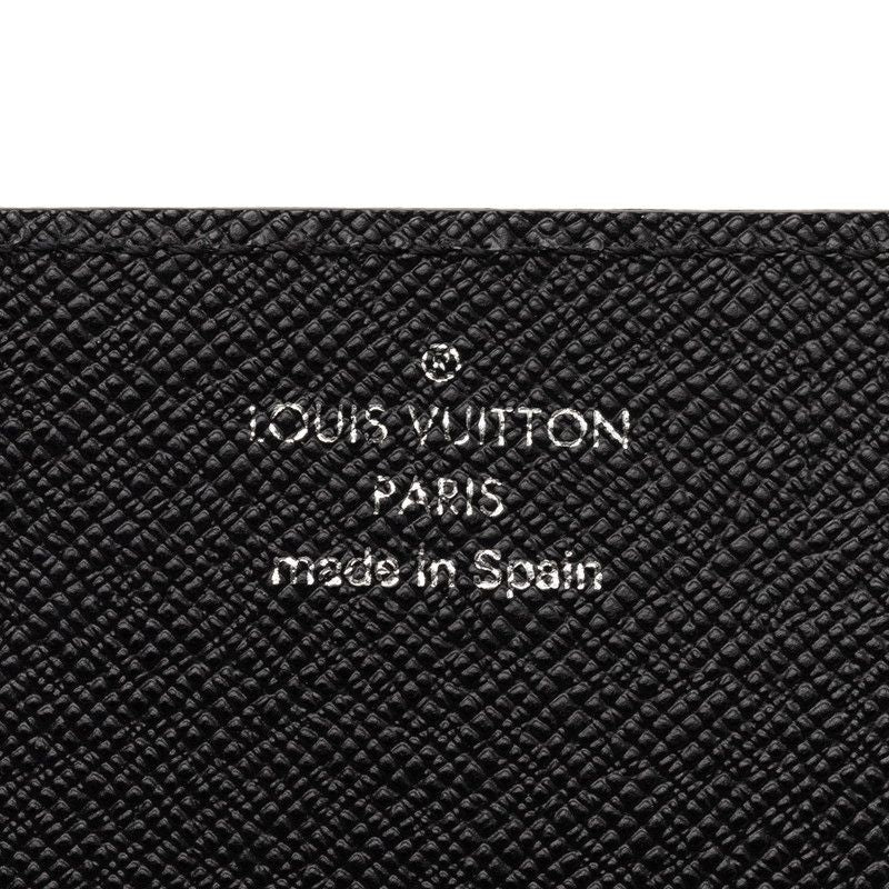 Louis Vuitton Taiga Envelope Carte de Visite Card Case Noir Black Leather — view 6