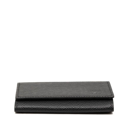 Louis Vuitton Taiga Envelope Carte de Visite Card Case Noir Black Leather — view 3