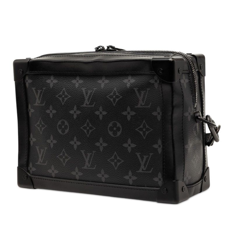 Louis Vuitton Monogram Eclipse Soft Trunk Crossbody Shoulder Bag Black Gray — view 2