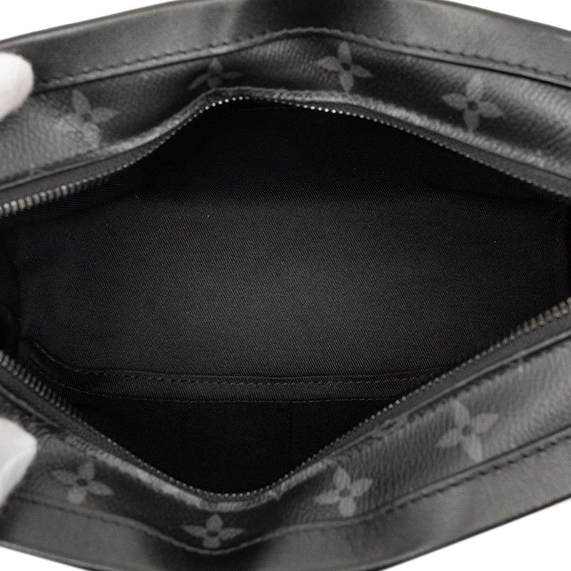 Louis Vuitton Monogram Eclipse Soft Trunk Crossbody Shoulder Bag Black Gray — view 5