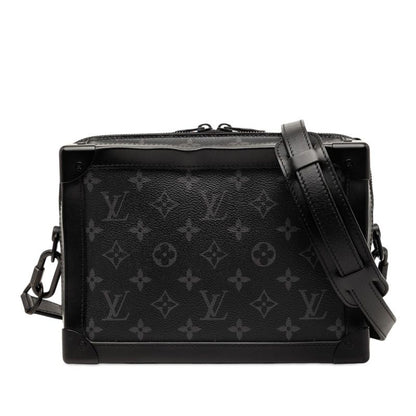 Louis Vuitton Monogram Eclipse Soft Trunk Crossbody Shoulder Bag Black Gray