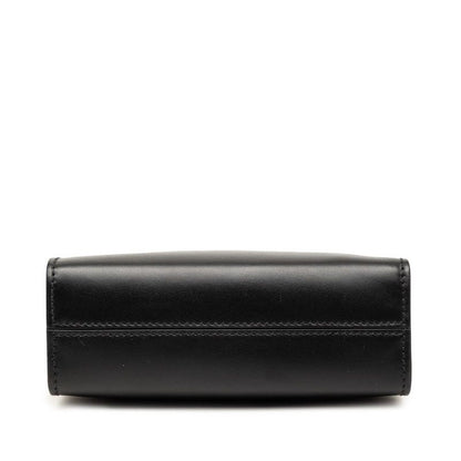 Prada Triangle Logo Mini 2-Way Shoulder Bag Black Leather — view 3