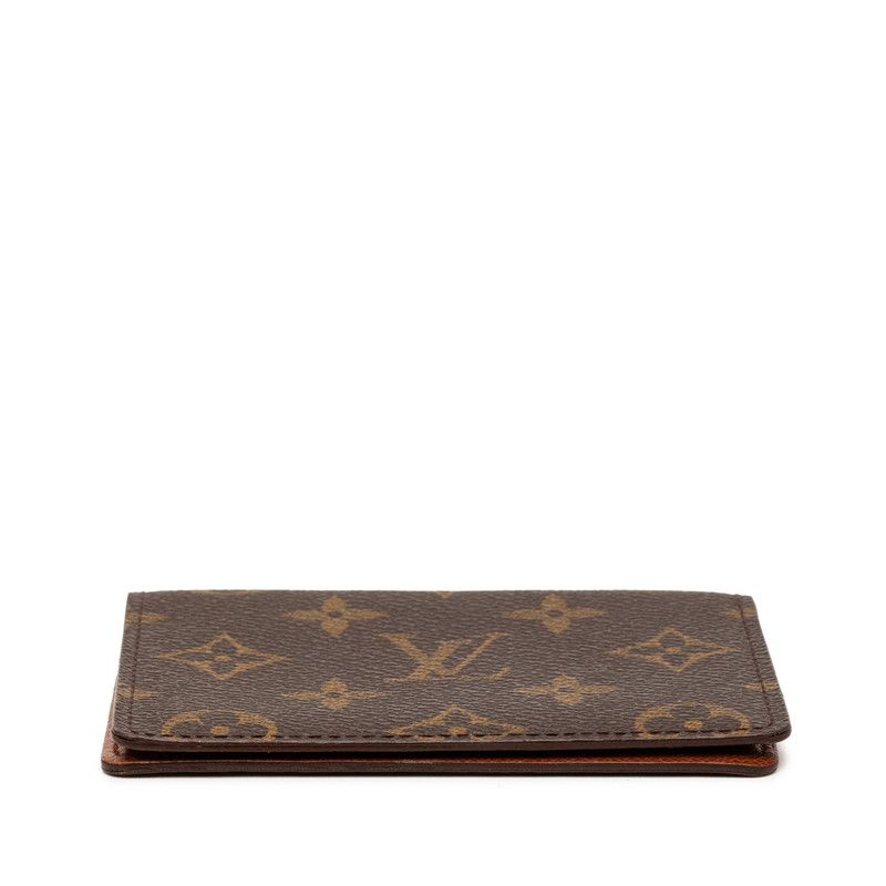 Louis Vuitton Monogram Porto 2 Cult Vertical Card Case Fixed Era Brown Leather — view 3