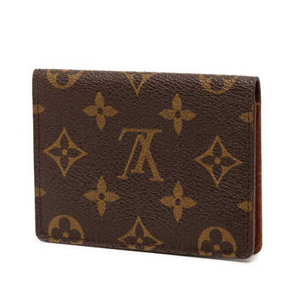 Louis Vuitton Monogram Porto 2 Cult Vertical Card Case Fixed Era Brown Leather — view 2