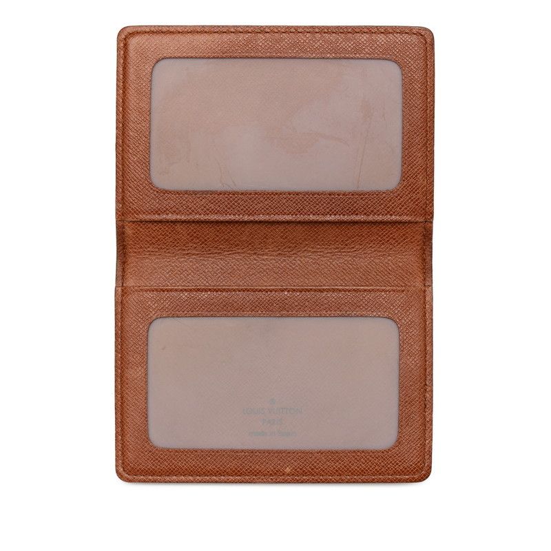 Louis Vuitton Monogram Porto 2 Cult Vertical Card Case Fixed Era Brown Leather — view 4