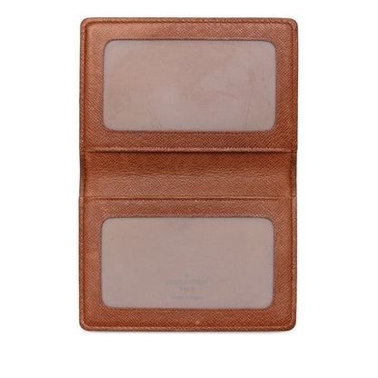 Louis Vuitton Monogram Porto 2 Cult Vertical Card Case Fixed Era Brown Leather — view 4