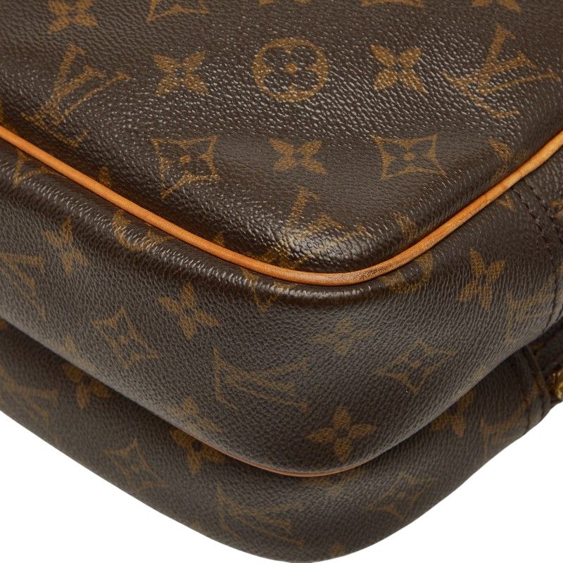 Louis Vuitton Monogram Reporter PM Crossbody Shoulder Bag Brown Leather — view 6