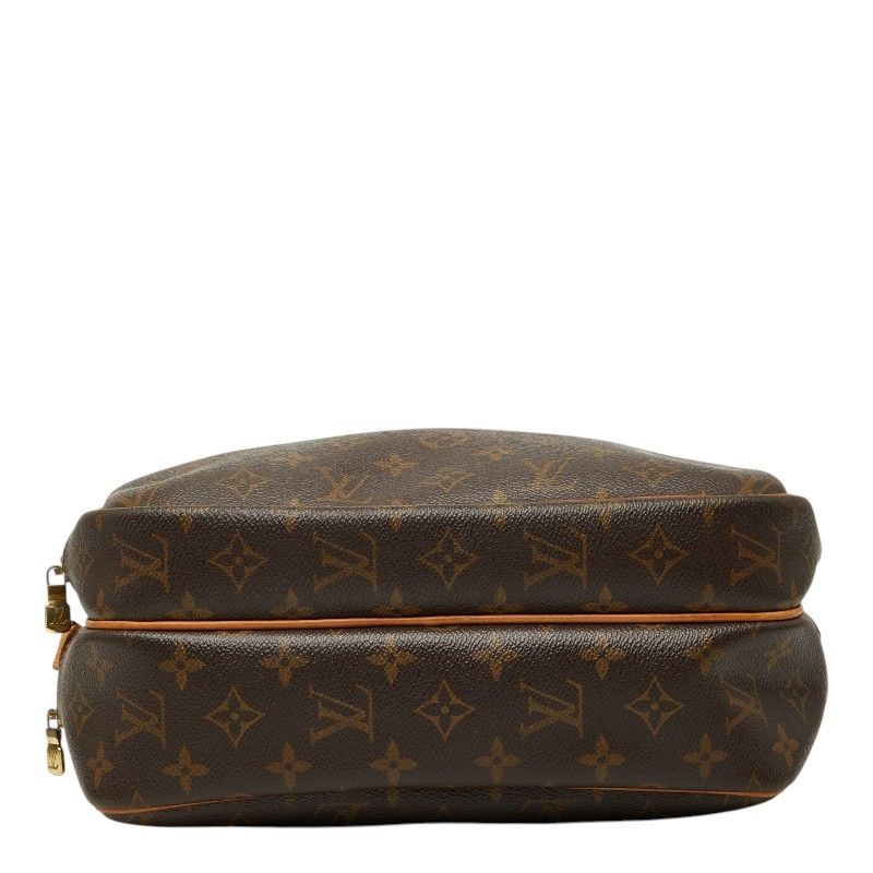 Louis Vuitton Monogram Reporter PM Crossbody Shoulder Bag Brown Leather — view 3