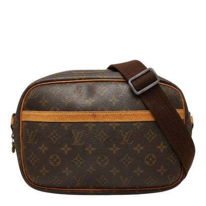 Louis Vuitton Monogram Reporter PM Crossbody Shoulder Bag Brown Leather