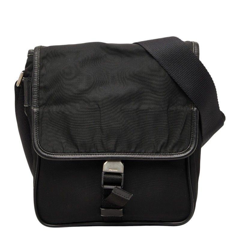 Prada Crossbody Shoulder Bag Black Nylon