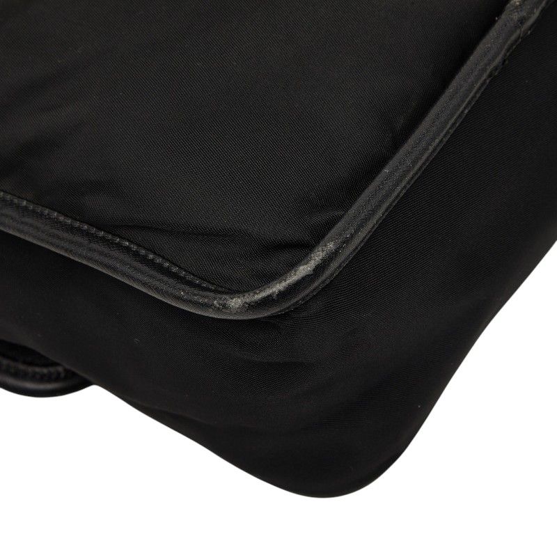 Prada Crossbody Shoulder Bag Black Nylon — view 7