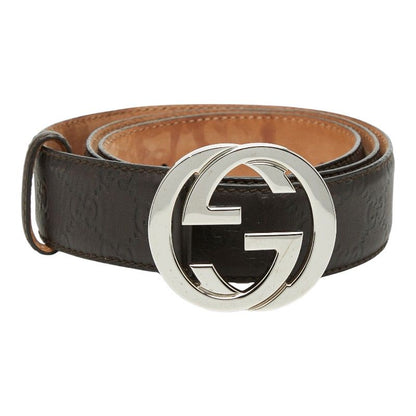 Gucci Interlocking Guccissima 95 38 Brown Leather 1- Belt