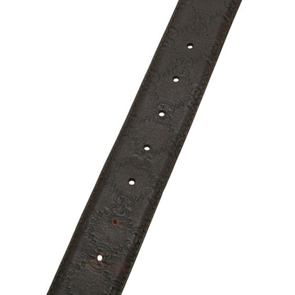 Gucci Interlocking Guccissima 95 38 Brown Leather 1- Belt — view 7