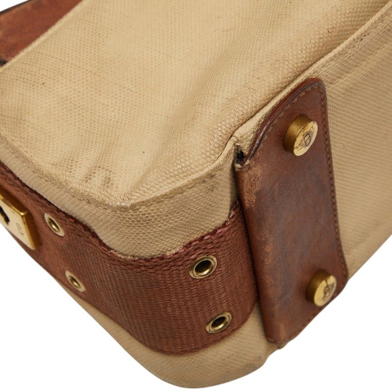 Dior Street Chic Shoulder Bag Beige Brown Leather — view 7