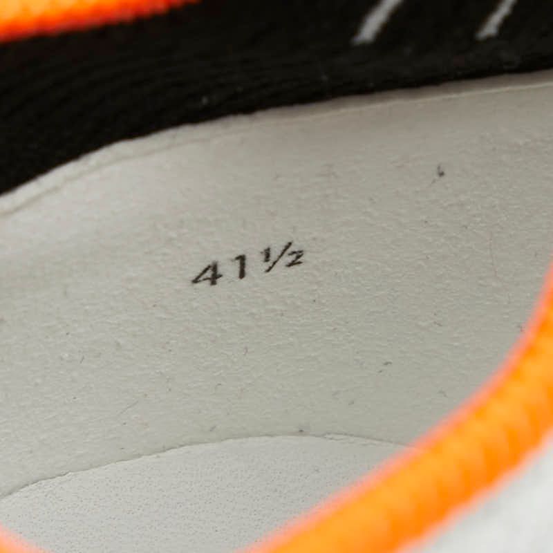 Hermes Logo Cles Sneakers Slip on 41.5 White Orange Fabric — view 9