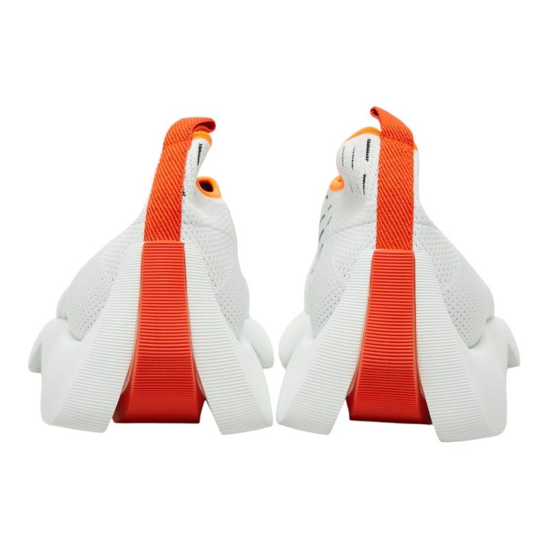 Hermes Logo Cles Sneakers Slip on 41.5 White Orange Fabric — view 4