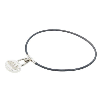Hermes Mediterranean Limited Necklace Choker Silver Black Metal Leather — view 4