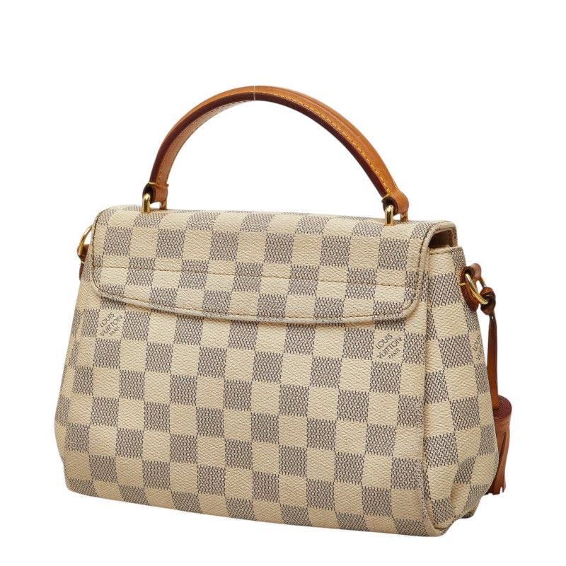 Louis Vuitton Damier Azur Croisette 2-Way Shoulder Bag White Leather — view 2