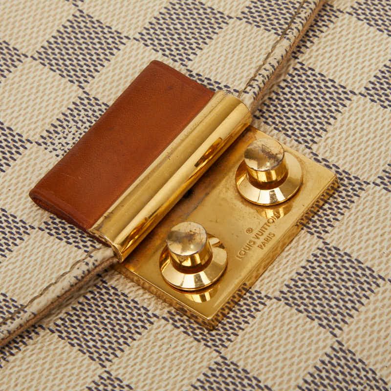 Louis Vuitton Damier Azur Croisette 2-Way Shoulder Bag White Leather — view 8
