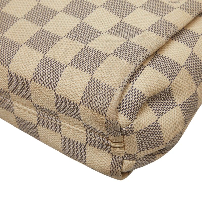 Louis Vuitton Damier Azur Croisette 2-Way Shoulder Bag White Leather — view 6