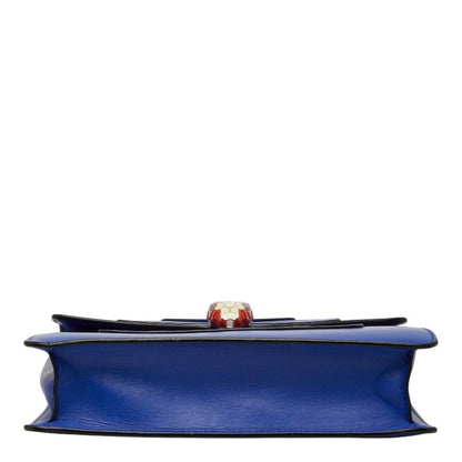 Bvlgari Serpenti Forever Chain Shoulder Bag Blue Leather — view 3
