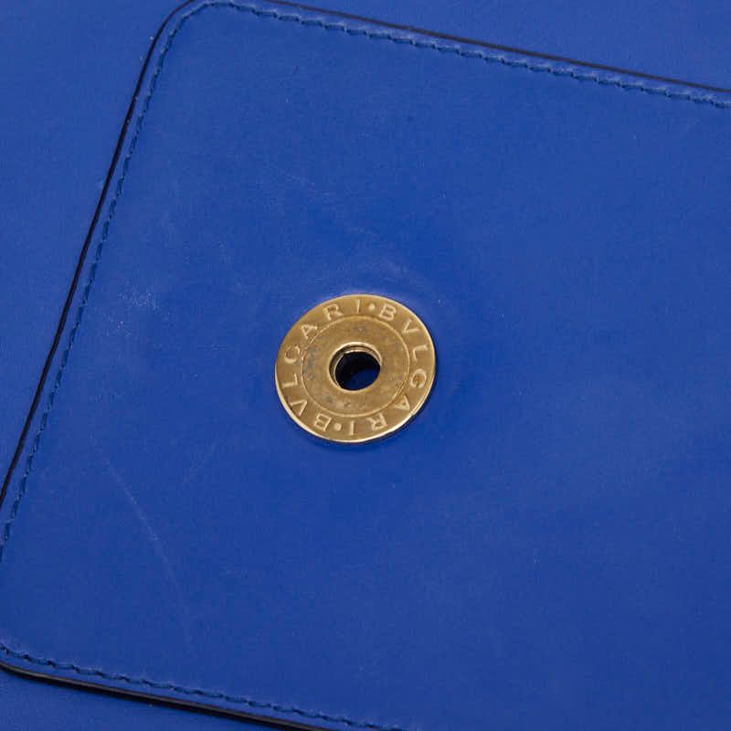 Bvlgari Serpenti Forever Chain Shoulder Bag Blue Leather — view 8