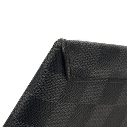 Louis Vuitton Damier Graphite Alpha Triple Pouch Set of 3 Clutch Black Leather — view 5