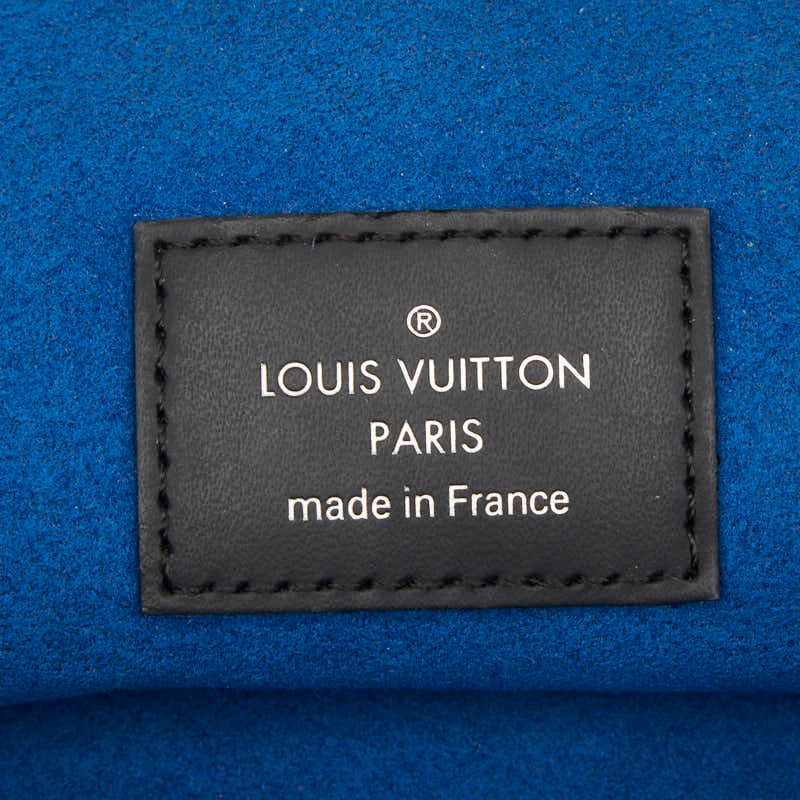 Louis Vuitton Damier Graphite Alpha Triple Pouch Set of 3 Clutch Black Leather — view 8