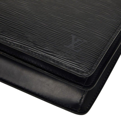 Louis Vuitton Epi Capuchin Shoulder Bag Black Noir Leather — view 6