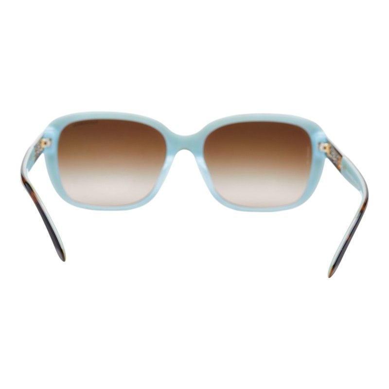 Tiffany & Co Visual Butterfly Sunglasses Cobalt Blue Brown Acetate Line Stone — view 4