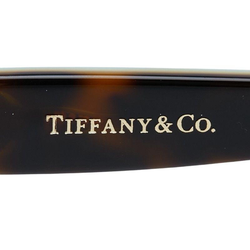 Tiffany & Co Visual Butterfly Sunglasses Cobalt Blue Brown Acetate Line Stone — view 6
