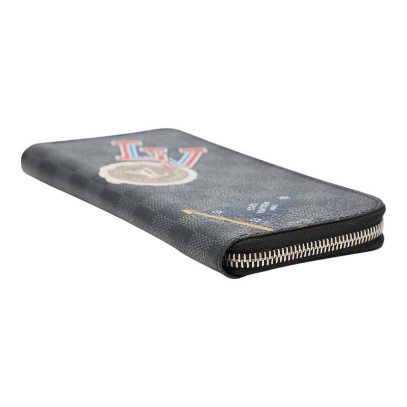 Louis Vuitton Damier Graphite Stickers Zippy Wallet Vertical Zip Around Black — view 4