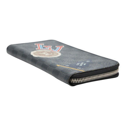 Louis Vuitton Damier Graphite Stickers Zippy Wallet Vertical Zip Around Black — view 4