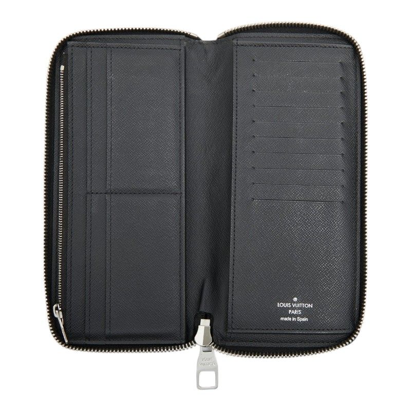 Louis Vuitton Damier Graphite Stickers Zippy Wallet Vertical Zip Around Black — view 8