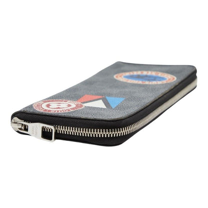 Louis Vuitton Damier Graphite Stickers Zippy Wallet Vertical Zip Around Black — view 7