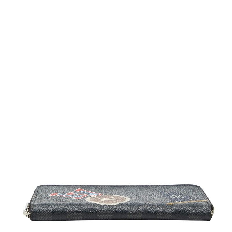 Louis Vuitton Damier Graphite Stickers Zippy Wallet Vertical Zip Around Black — view 3