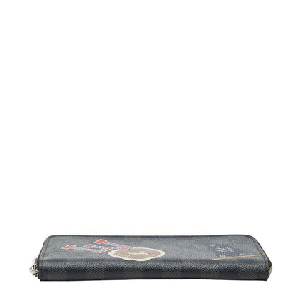 Louis Vuitton Damier Graphite Stickers Zippy Wallet Vertical Zip Around Black — view 3