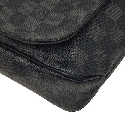 Louis Vuitton Damier Graphite District PM Crossbody Shoulder Bag Black Leather — view 6