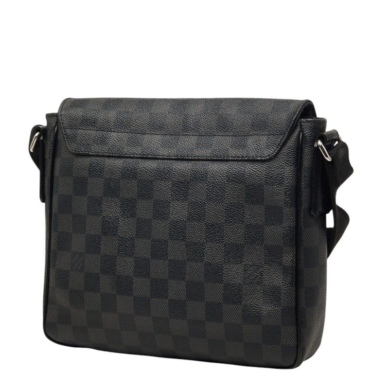 Louis Vuitton Damier Graphite District PM Crossbody Shoulder Bag Black Leather — view 2
