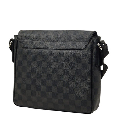 Louis Vuitton Damier Graphite District PM Crossbody Shoulder Bag Black Leather — view 2